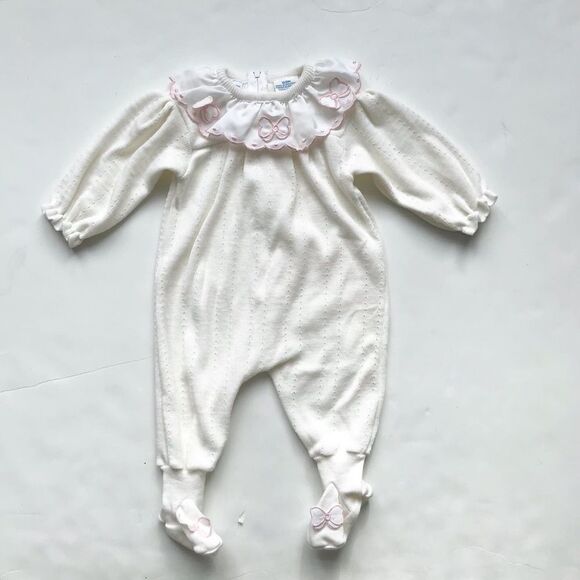 Vintage The Bay bow collar jumpsuit 6-9 months - Picture 1 of 5